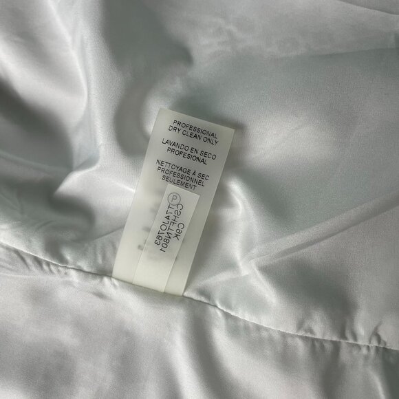 Calvin Klein Women's 12P Dress Jacket Tan & Ivory Jacquard Textured Gold Zippers - Picture 11 of 16